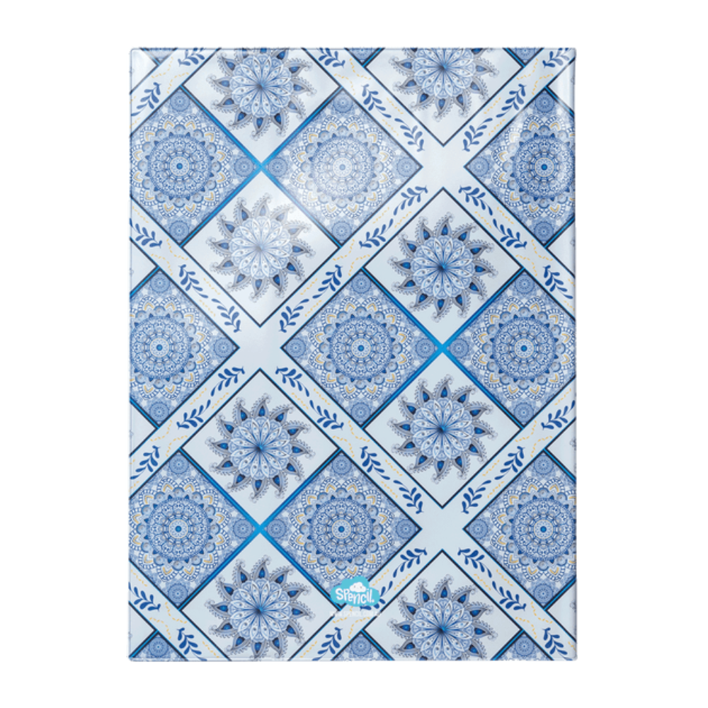 Spencil Book Cover - Scrapbook - Boho Blue