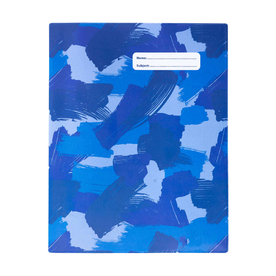 Spencil Book Cover - 9 x 7 Exercise Book - Camo Biker Blue