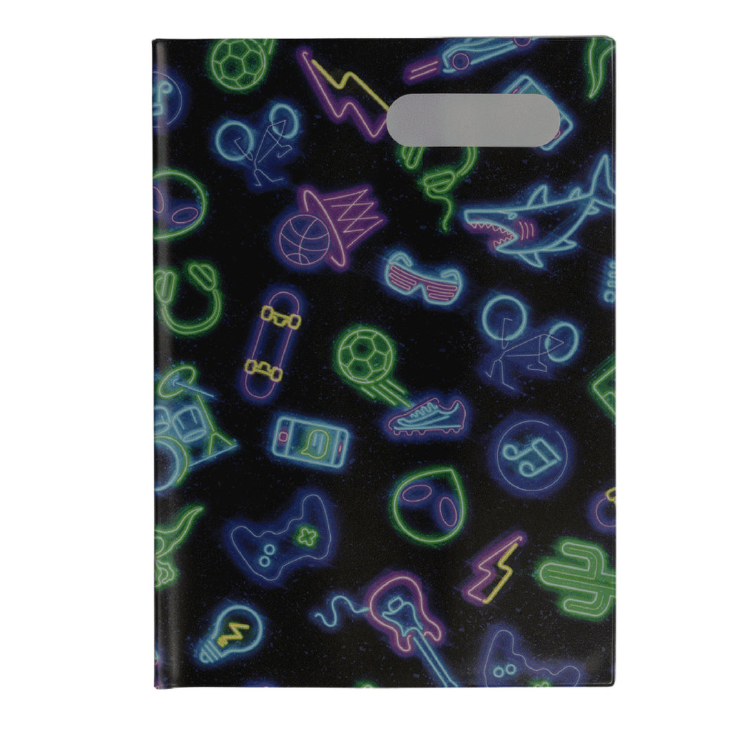 Spencil Book Cover - A4 Book - Neon Life