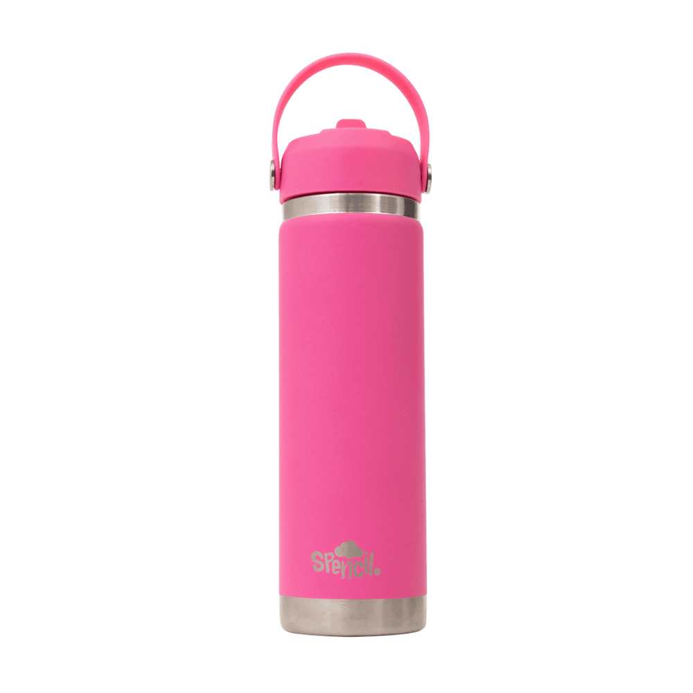 PRE-ORDER - Spencil BIG Insulated Drink Bottle 650ml - Fucshia