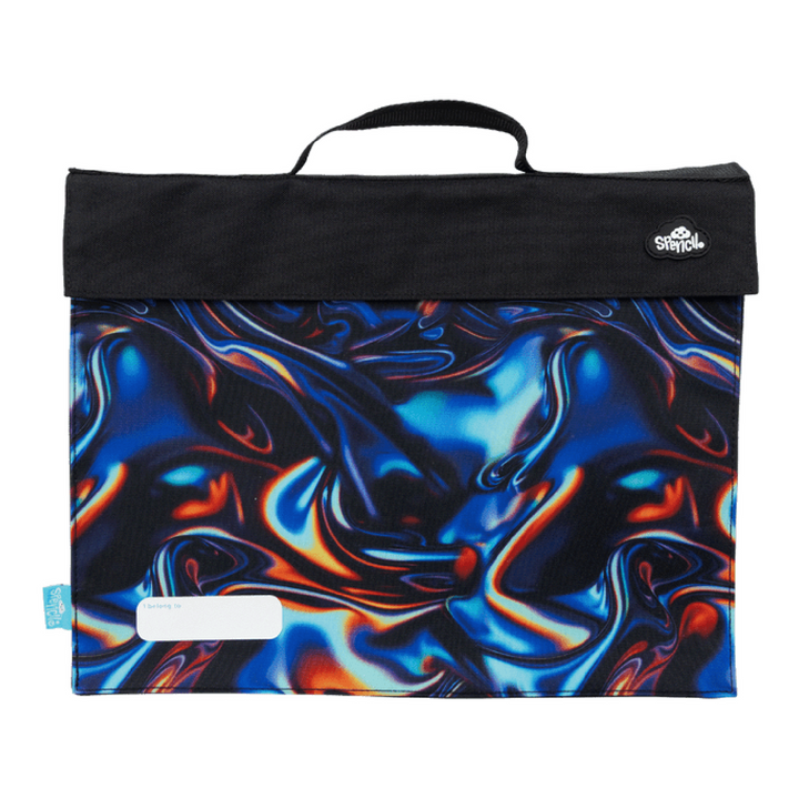 Spencil Library Bag - Metallic Waves