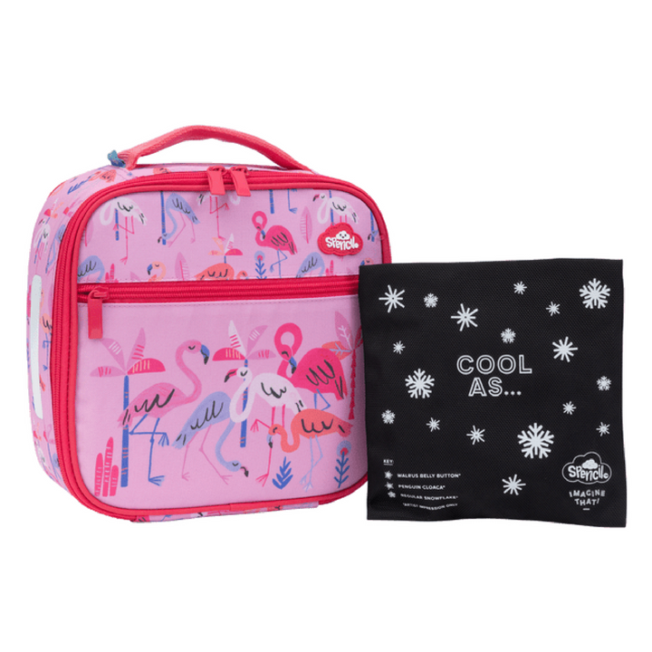Spencil Little Cooler Lunch Bag + Chill Pack - Flamingo Splash