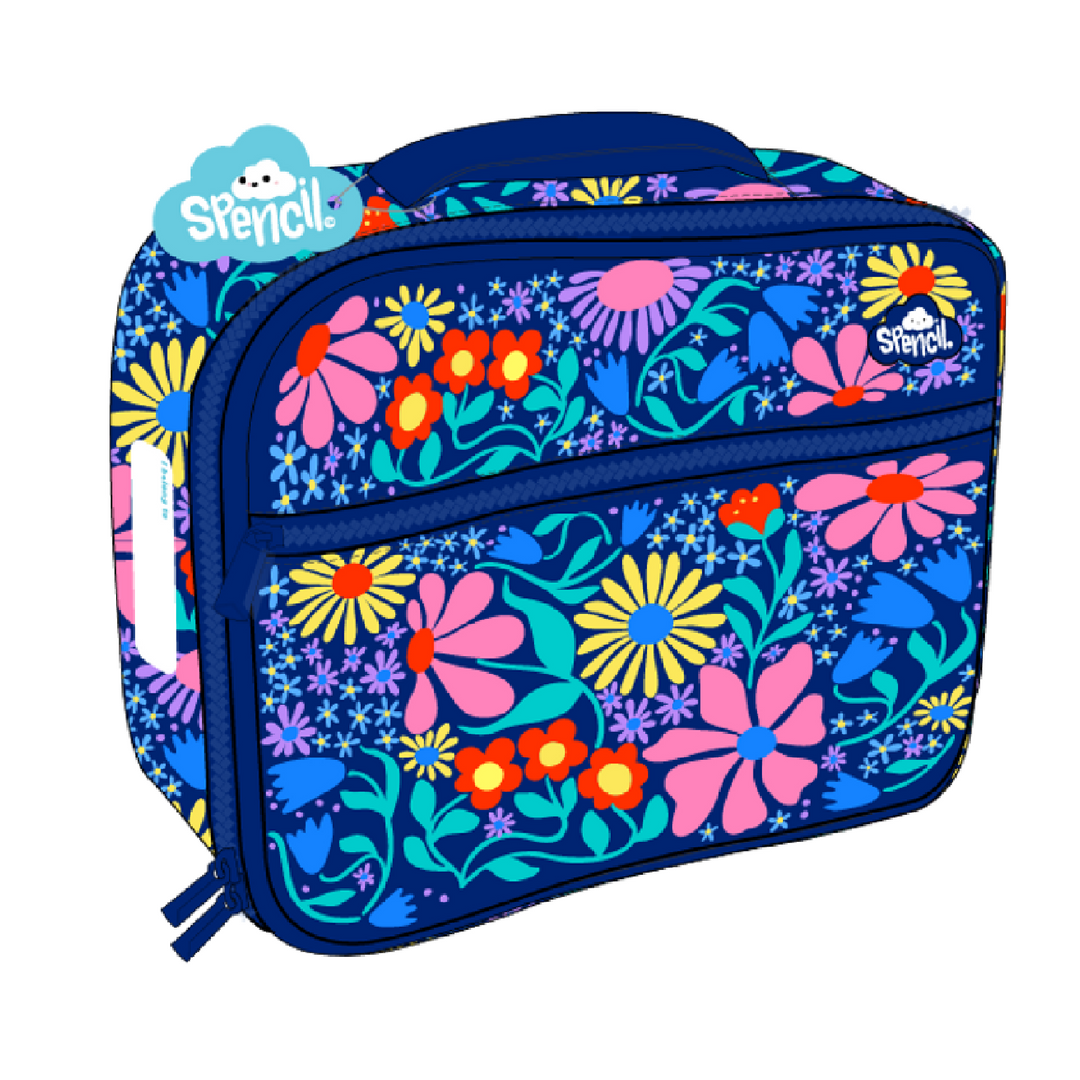 Spencil Little Cooler Lunch Bag + Chill Pack - Flower Fun