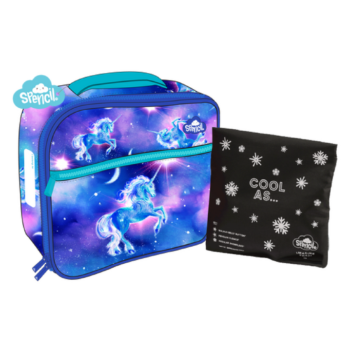 Spencil Little Cooler Lunch Bag + Chill Pack - Moonlit Unicorn