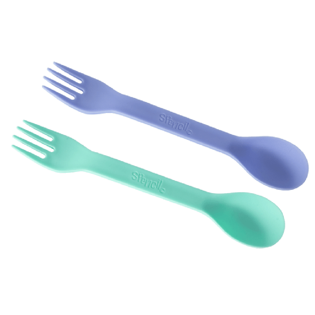 Spencil Spork Set - 2pk - Mint/Periwinkle