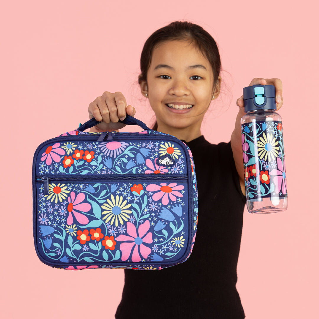 Spencil BIG Cooler Lunch Bag + Chill Pack - Flower Fun