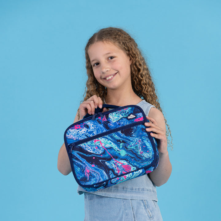 Spencil BIG Cooler Lunch Bag + Chill Pack - Liquid Marble