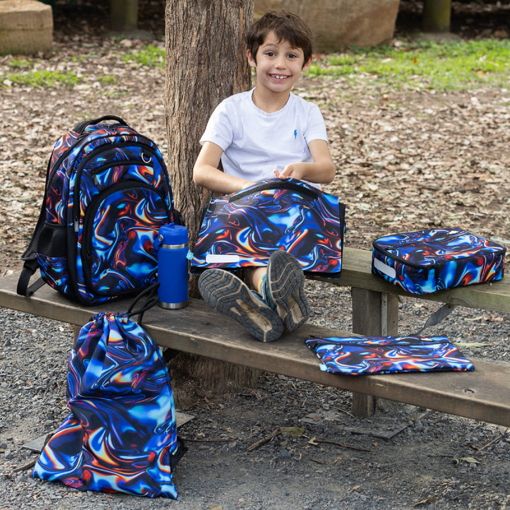 Spencil BIG Cooler Lunch Bag + Chill Pack - Metallic Waves