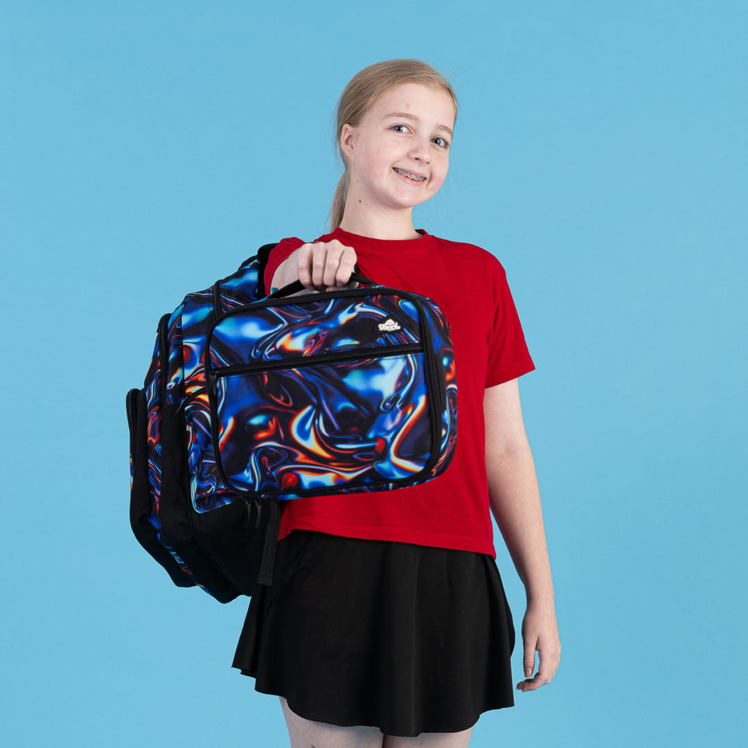 Spencil BIG Cooler Lunch Bag + Chill Pack - Metallic Waves