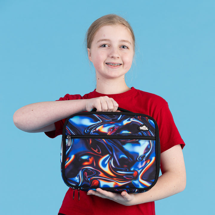 Spencil BIG Cooler Lunch Bag + Chill Pack - Metallic Waves