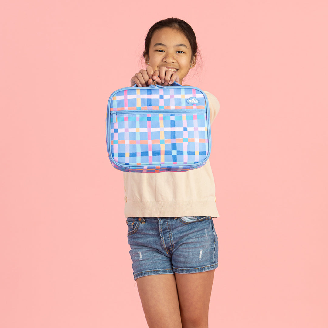 Spencil BIG Cooler Lunch Bag + Chill Pack - Pastel Plaid
