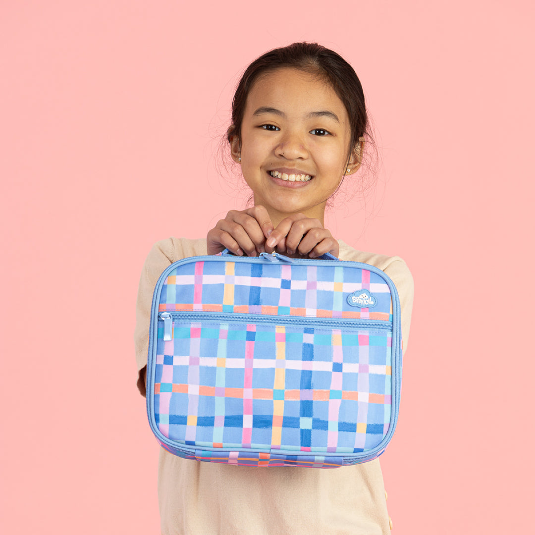 Spencil BIG Cooler Lunch Bag + Chill Pack - Pastel Plaid