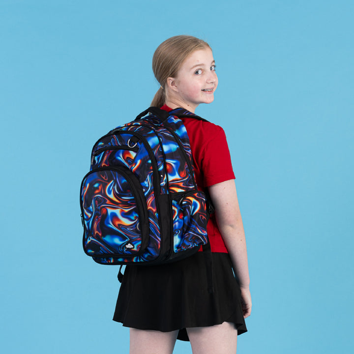 Spencil Big Kids Backpack - Metallic Waves