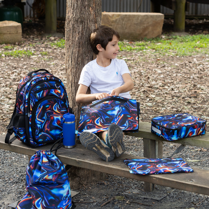 Spencil Big Kids Backpack - Metallic Waves