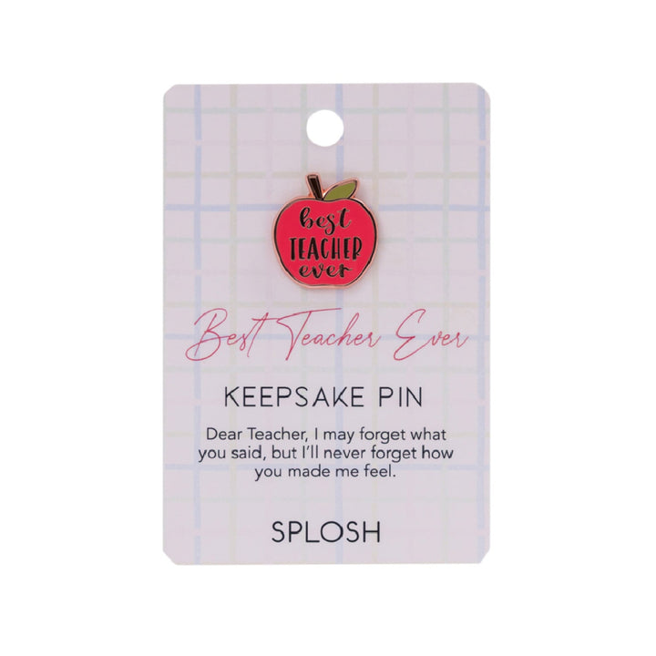 Splosh Best Teacher Keepsake Pin