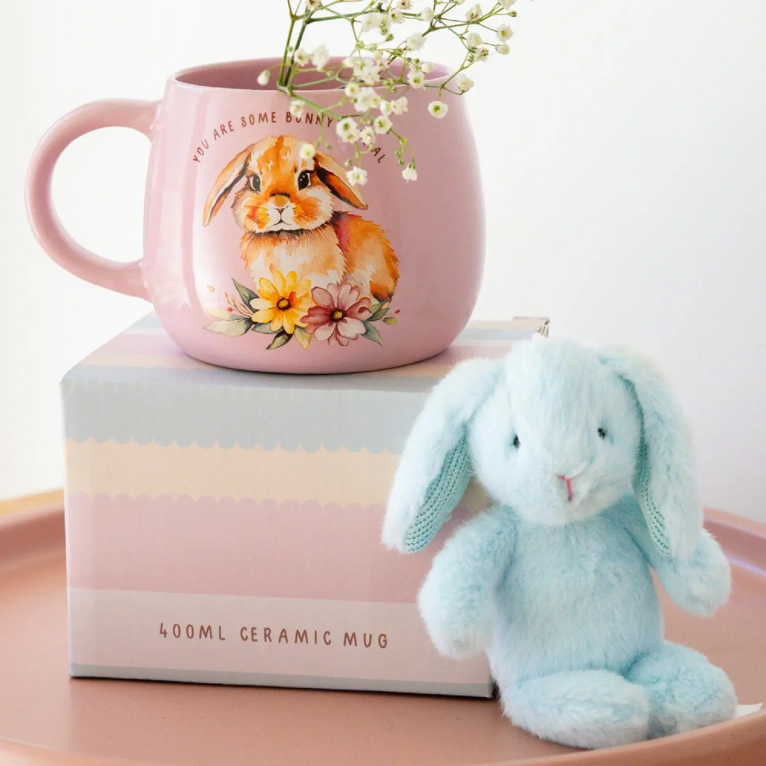Splosh Mary Meyer Soft Bunny Bag Charm - Blue
