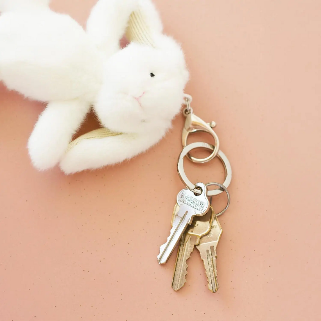 Splosh Mary Meyer Soft Bunny Bag Charm - White