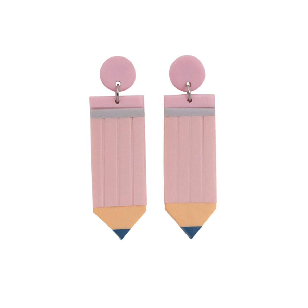 Splosh Teacher Pink Pencil Earrings