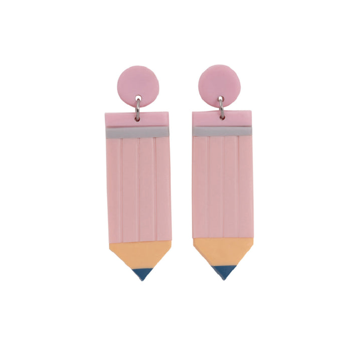 Splosh Teacher Pink Pencil Earrings