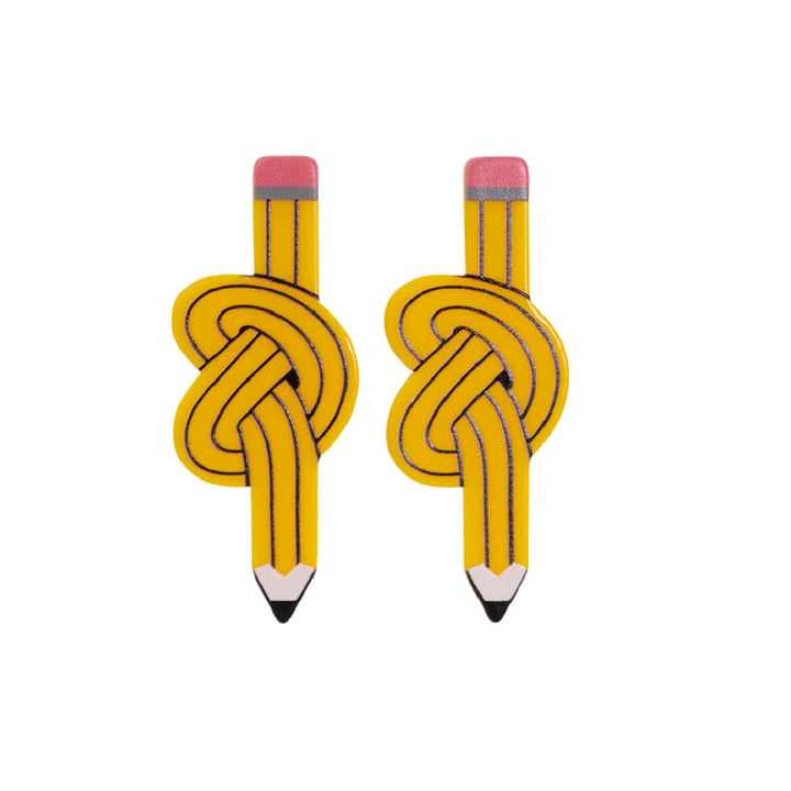 Splosh Teacher Yellow Pencil Earrings