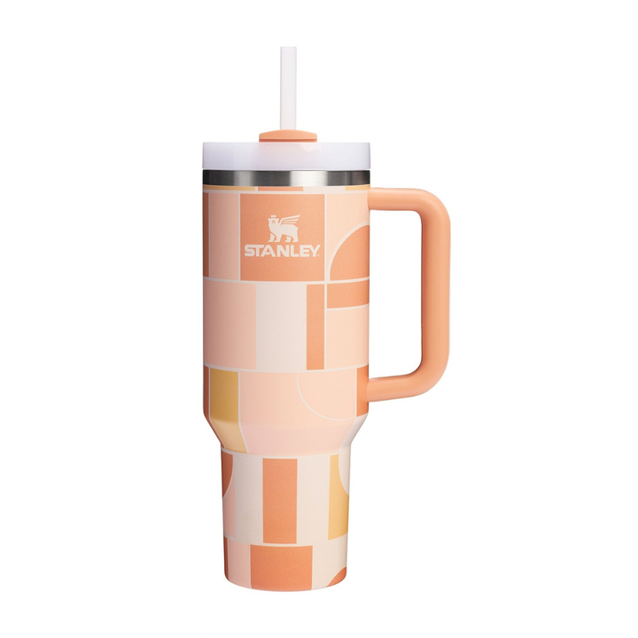 Stanley The Quencher H2.0 FlowState Tumbler 40 OZ - Apricot Court Geo