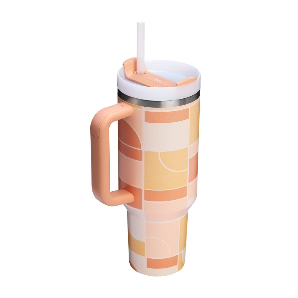 Stanley The Quencher H2.0 FlowState Tumbler 40 OZ - Apricot Court Geo
