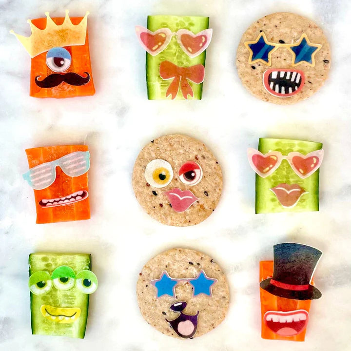 Sticketies Edible Lunchbox Stickers - Funny Faces