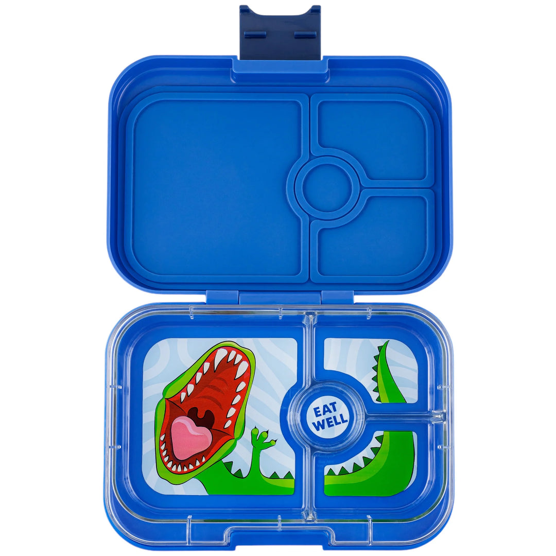 Yumbox Panino 4 Lunch Box - Surf Blue - Dinosaur