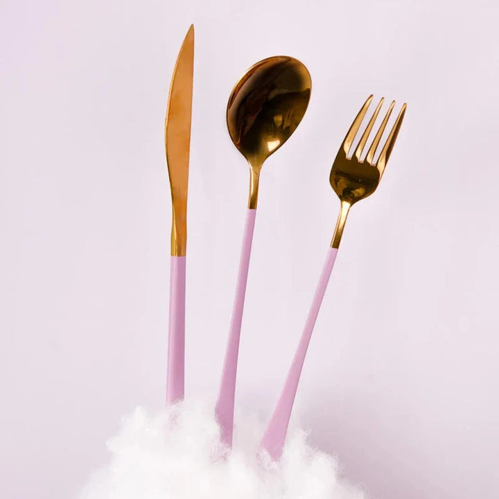 The Somewhere Co. Cutlery Kit - Gold/Lilac