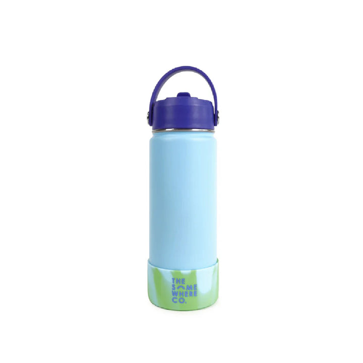 The Somewhere Co. Insulated Drink Bottle - 500ml - Dusty Blue Swirl