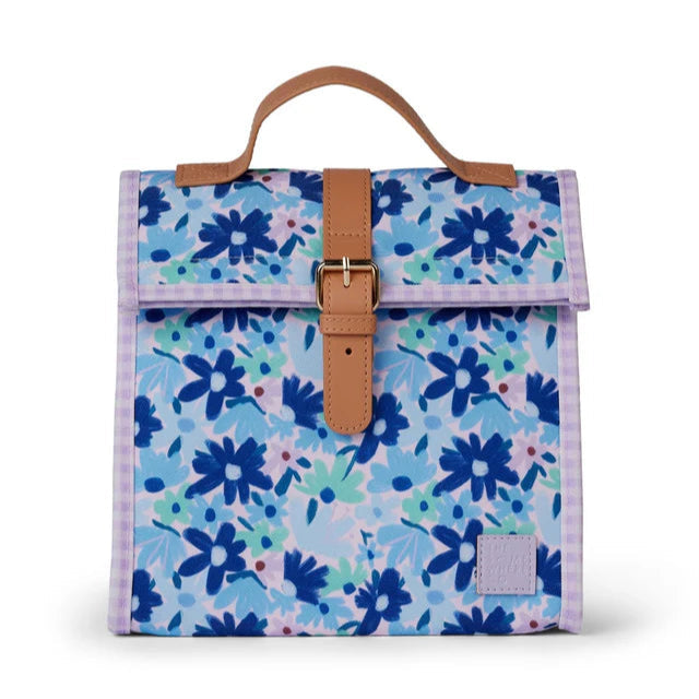 The Somewhere Co. Insulated Lunch Satchel - Blue Meadow