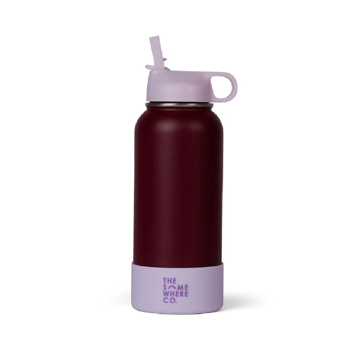 The Somewhere Co. Insulated Drink Bottle - 1L - Crimson