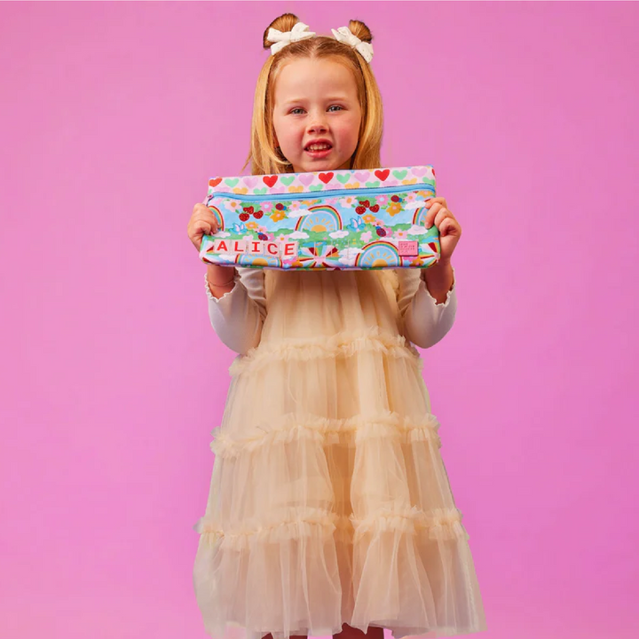 The Somewhere Co Mini ID Pencil Case - Rainbow Garden