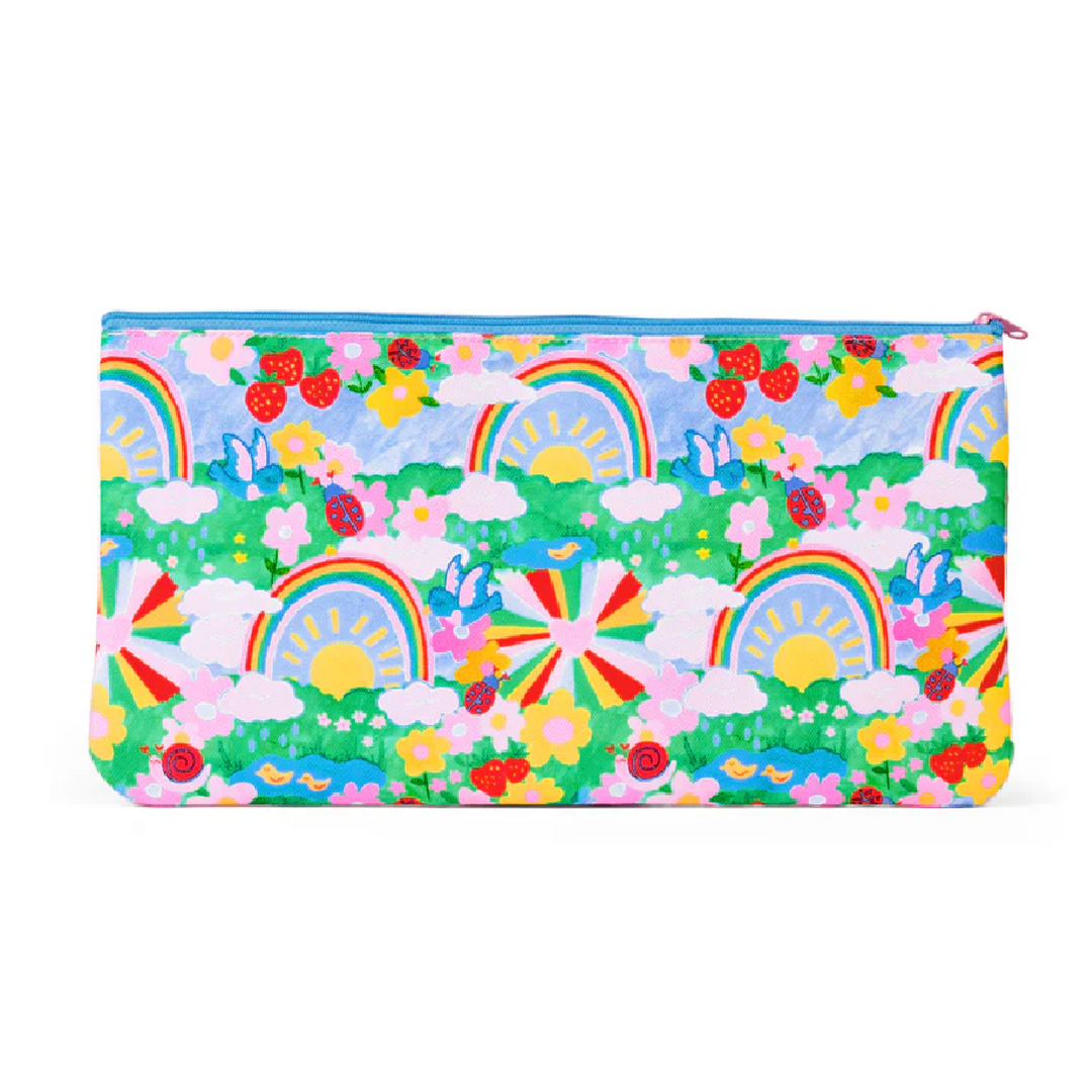 The Somewhere Co Mini ID Pencil Case - Rainbow Garden