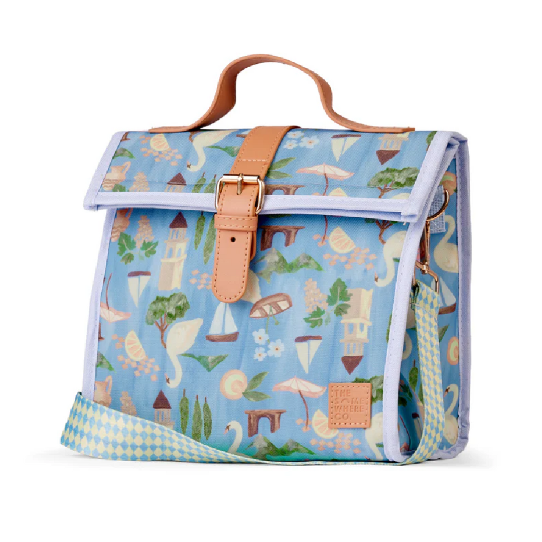 The Somewhere Co. Insulated Lunch Satchel - Swan Lake