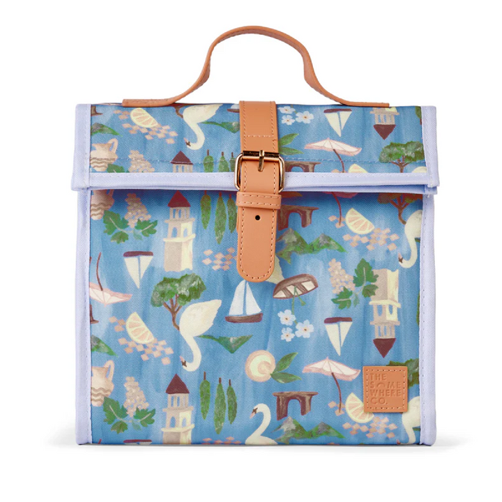 The Somewhere Co. Insulated Lunch Satchel - Swan Lake