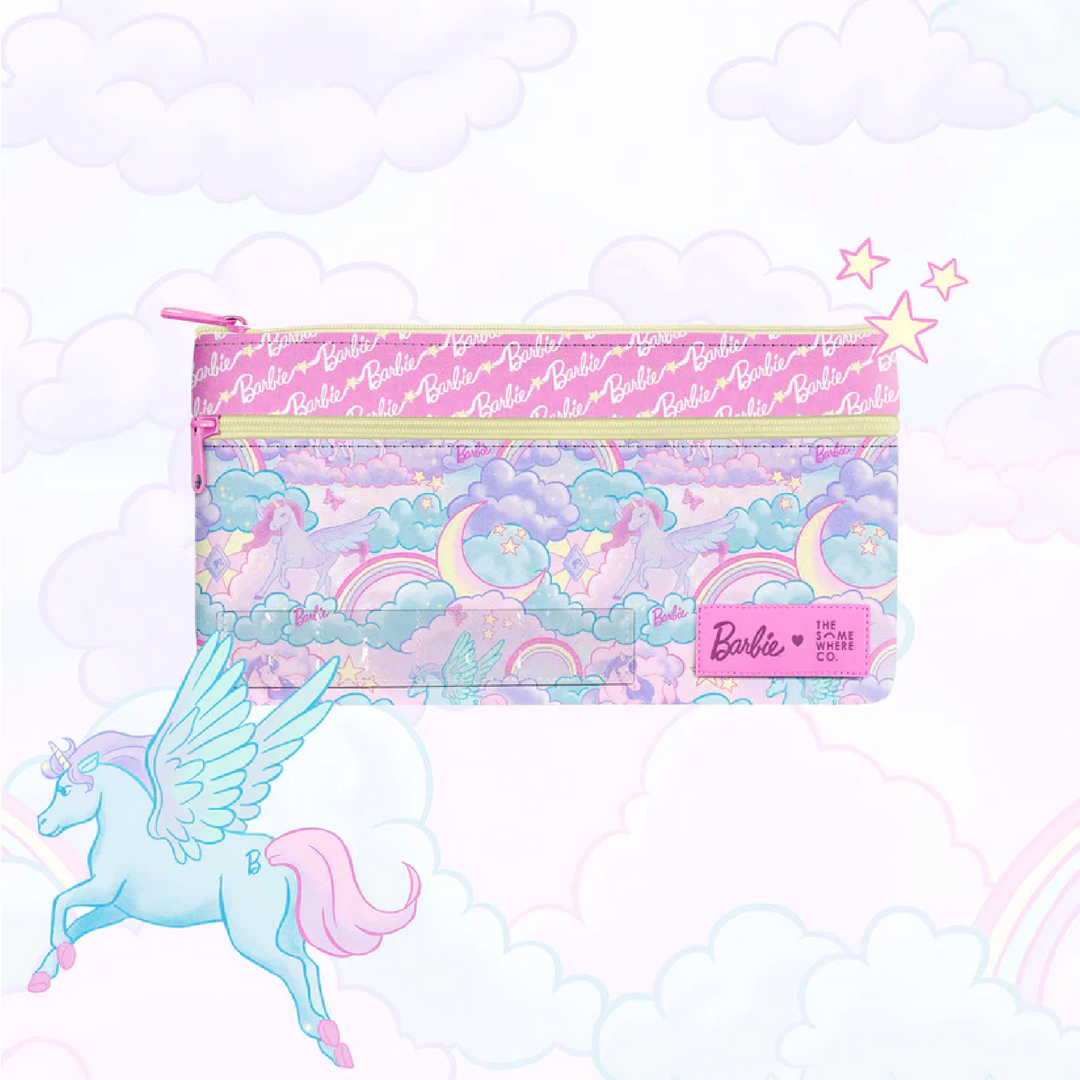 The Somewhere Co. Mini ID Pencil Case - Barbie Unicorn Fantasy