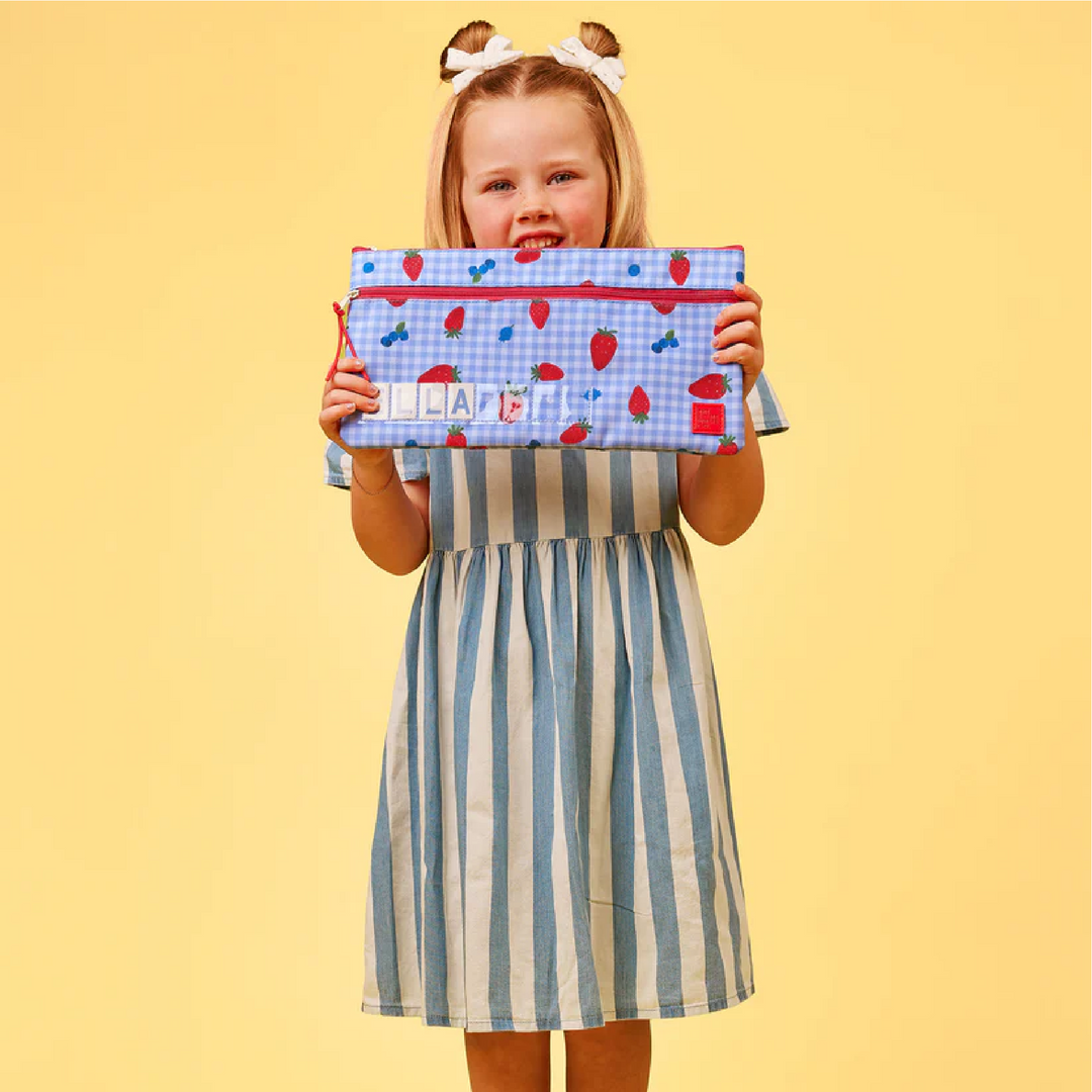 The Somewhere Co. Mini ID Pencil Case - Berry Patch