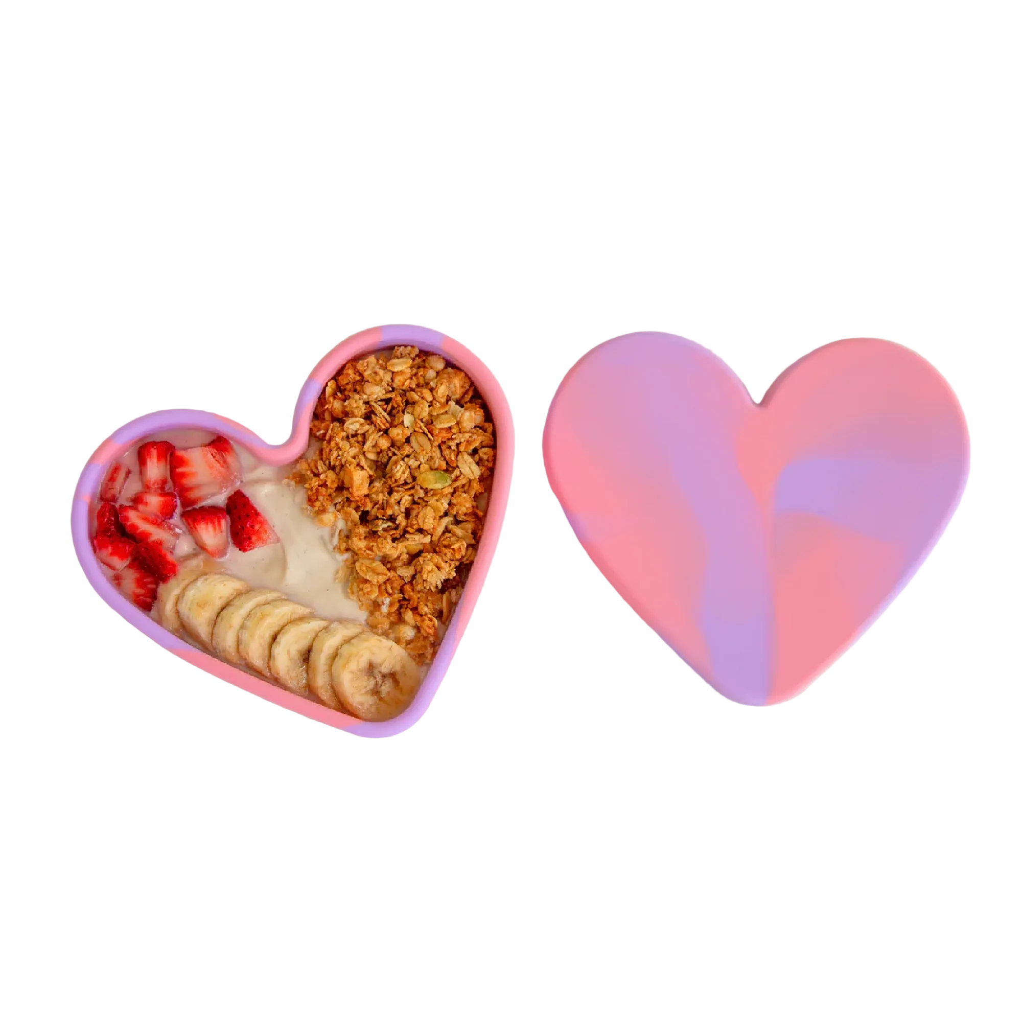 Silicone Heart Large Snack Container | The Bento Buzz