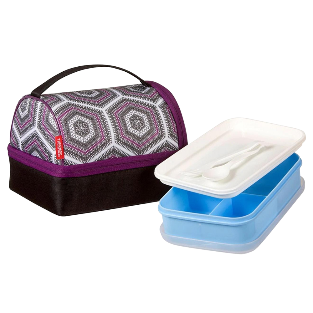 Thermos Raya Lunch Bag & Lunch Box - Purple Hexagon