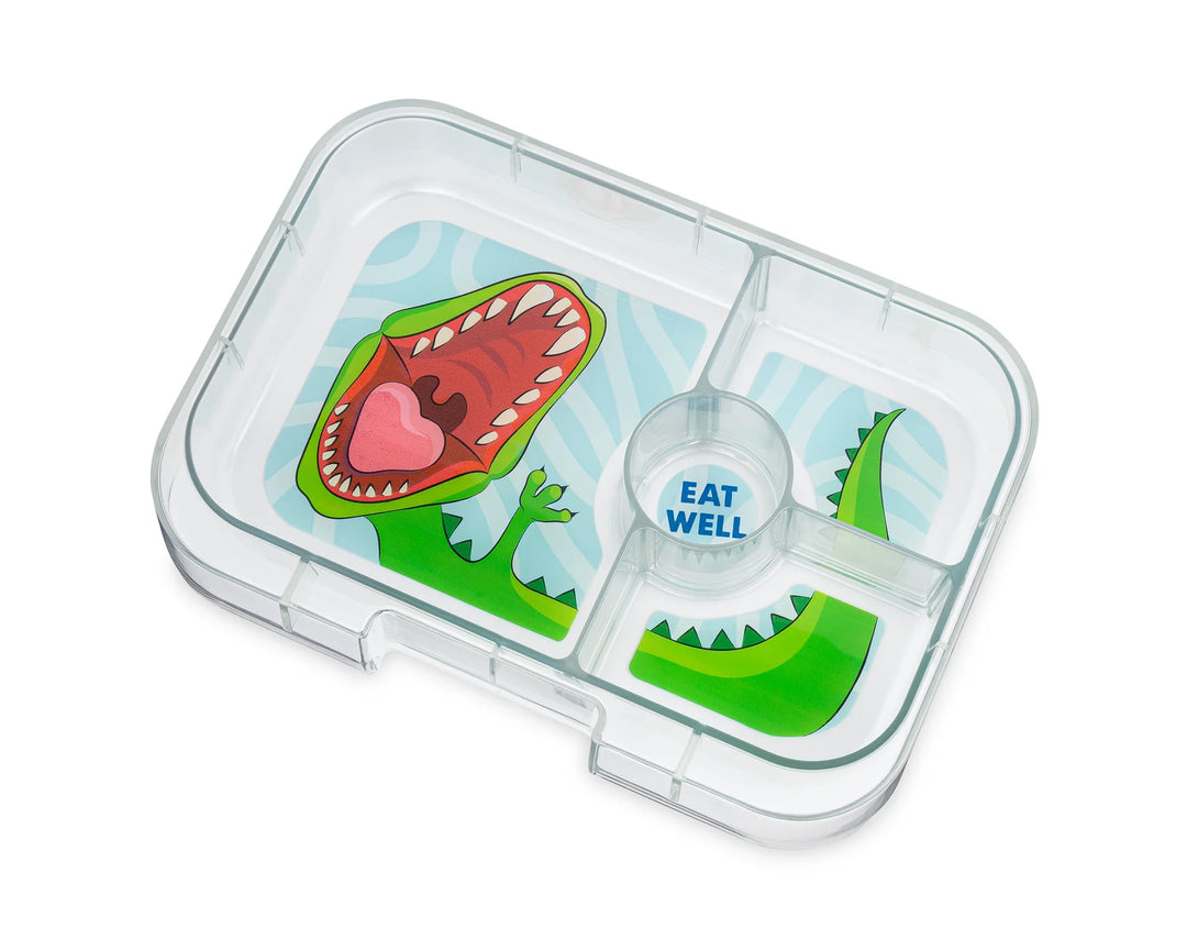 Yumbox Panino 4 Lunch Box - Surf Blue - Dinosaur