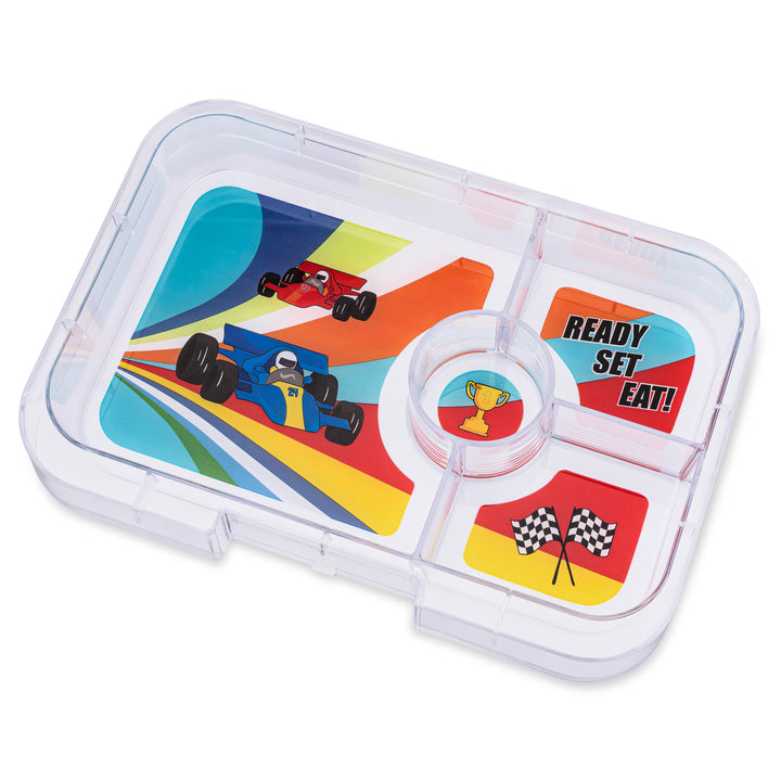 Yumbox Tapas Lunch Box 4 - Monte Carlo Blue - Race Car