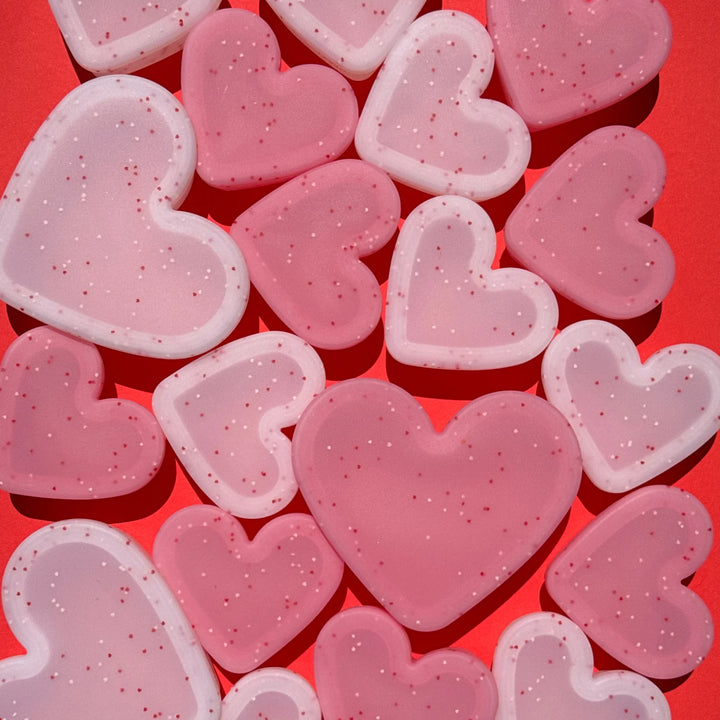 Silicone Snack Container - Confetti Heart - Crystal