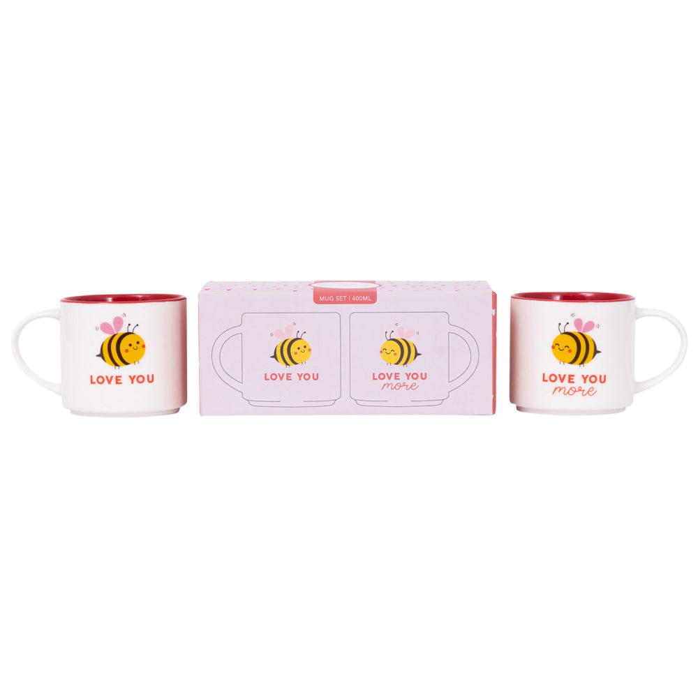 Valentine's Love You Bee Mug Set