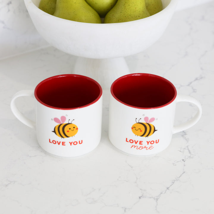 Valentine's Love You Bee Mug Set