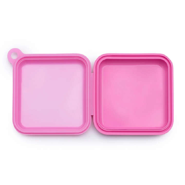 We Might Be Tiny Reusable Sandwich Pouchies - Fuchsia & Lemon