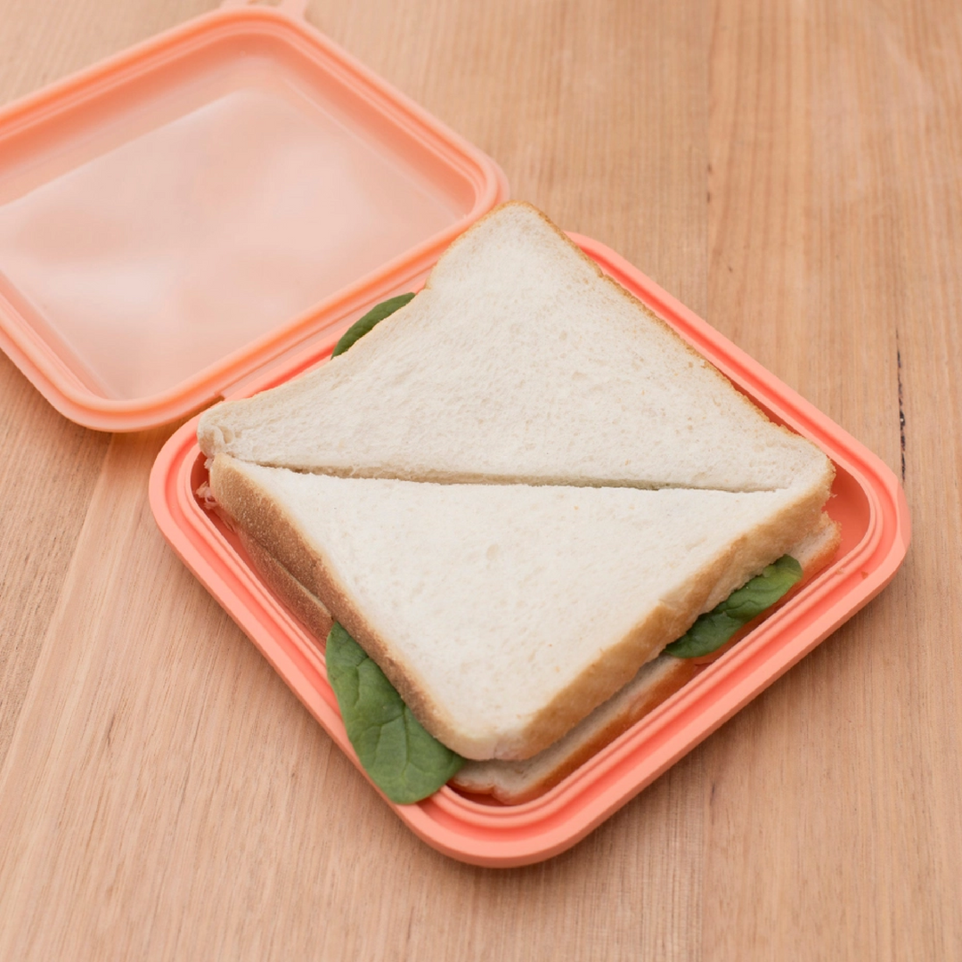 We Might Be Tiny Reusable Sandwich Pouchies - Purple & Tangerine