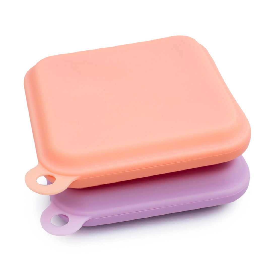 We Might Be Tiny Reusable Sandwich Pouchies - Purple & Tangerine