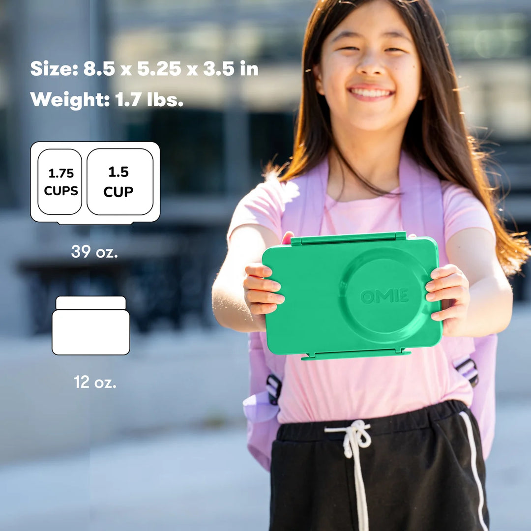 OmieBox UP Hot & Cold Lunch Box - Jade Green