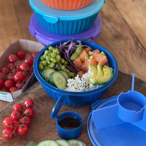 Yumbox Leakproof Divided Poke Salad Bowl - Guava Pink